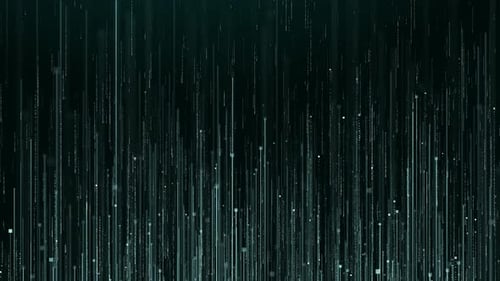 Futuristic Flowing Lines and Glowing Particles in Digital Cyberspace Background