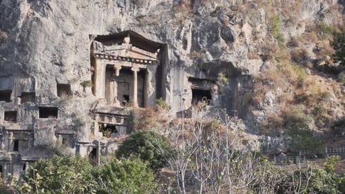 Das Grab von Amyntas (die lykischen Felsengräber), Fethiye, Türkei