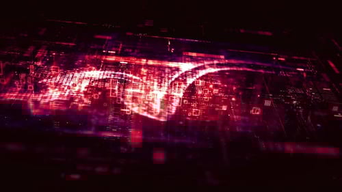 Futuristic Screen Display Data Matrix Simulation Background 06