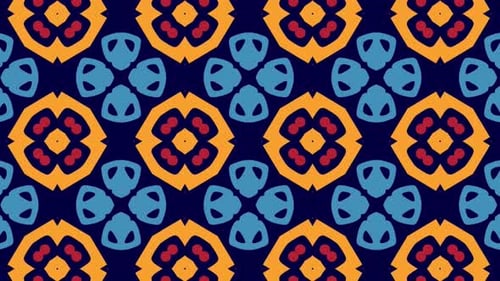 Colorful Dynamic Geometric Pattern Seamless Loop Background