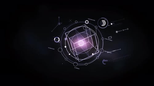 Futuristic Data Analysis HUD UI Animation