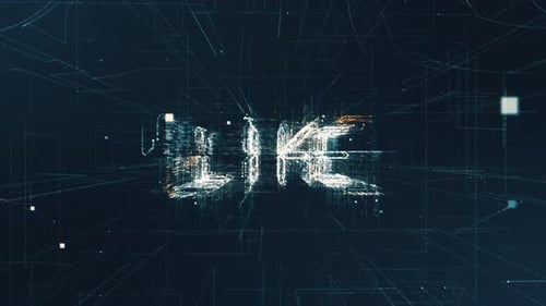 Digital Futuristic LIKE Text Animation