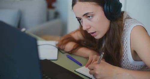 Female Student Remote Learning