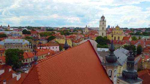 The city of Vilnius, aerial view.