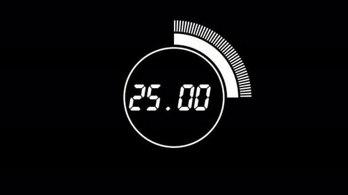 White color digital circle progress count zero to hundred.