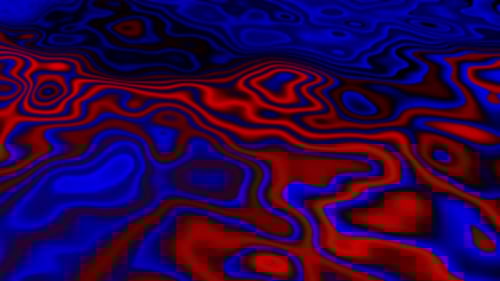Abstract Fluid Red and Blue Morphing Waves Background