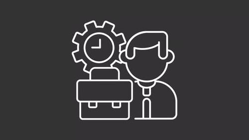 Workplace white line animation