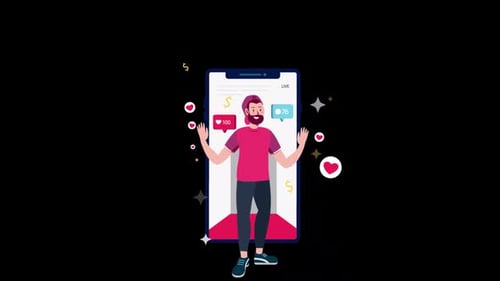 Social Media Marketing Mobile Alpha Channel