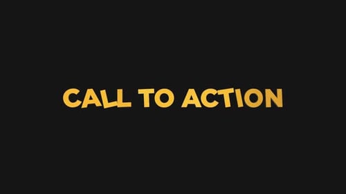 Call To Action 3D Text Alpha Channel