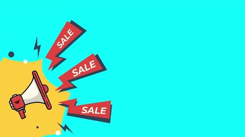 Flash Sale. Sale Promotion Post Concept Animation Video - Transparent