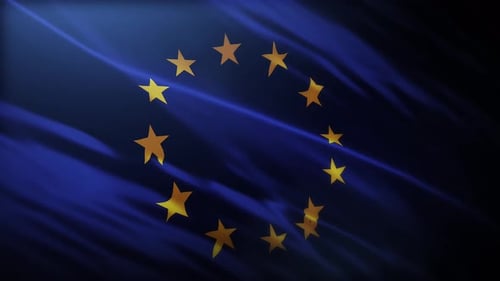 Waving European Union Flag Background
