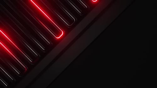 Abstract Red Neon Lines Moving Background Loop
