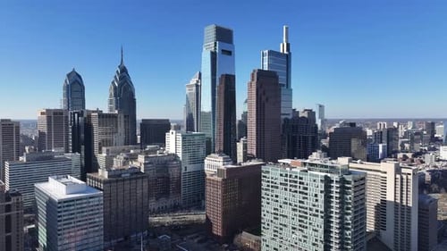 Downtown Philadelphia At Philadelphia In Pennsylvania United States.