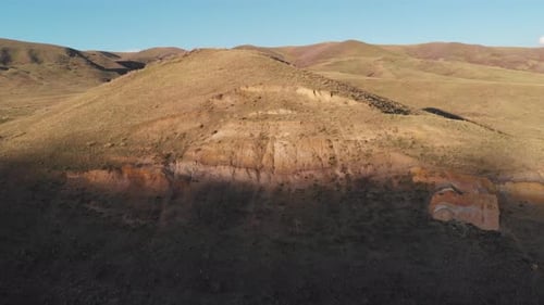 A pan over an interesting rock formation located east of Denver