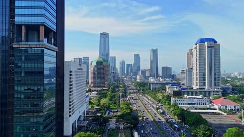 Jakarta, 01 July 2025, Jakarta Cityscape with Skyscrapers