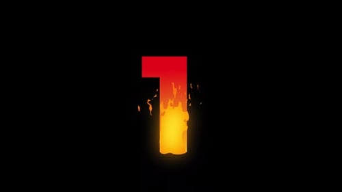Burning Number One Animated Countdown