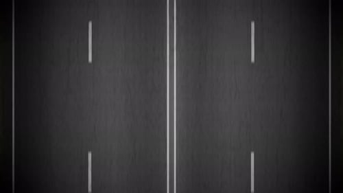 Empty highway road through desert moving forward