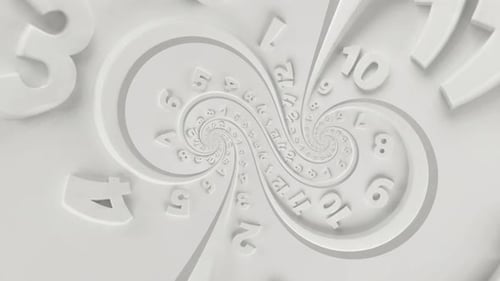 Abstrakte unendliche Uhrspirale, nahtloser Zeittunnel-Hintergrund V5