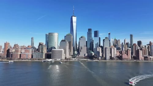 Downtown New York At Manhattan In New York United States.