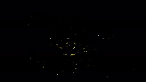 Vibrant Golden Confetti Burst Celebration Animation