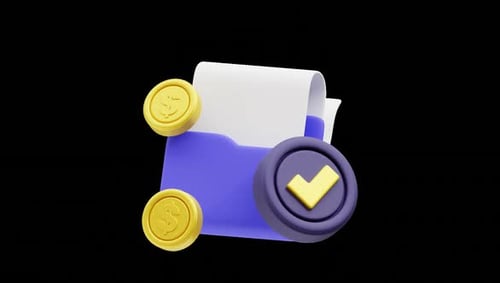 3D Business Folder Animation