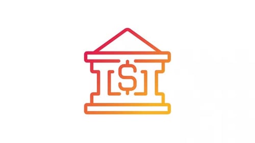 Icône de dégradé bancaire animée