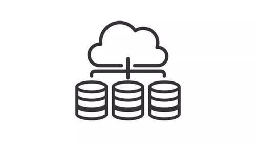 Cloud native data architecture line animation
