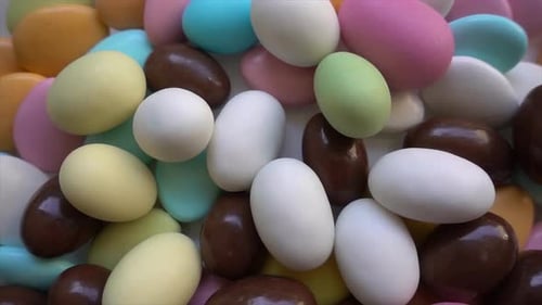 Assortment of coloured almonds