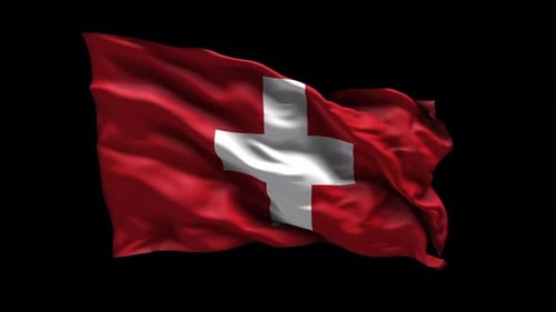Realistic Waving Switzerland Flag Animation