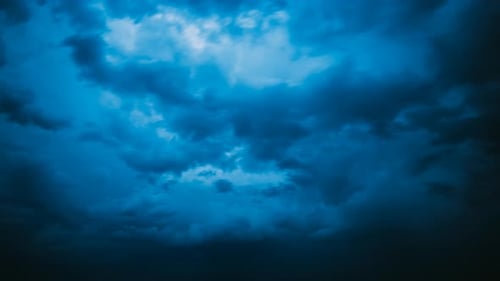 Dramatic Dark Blue Clouds Time Lapse