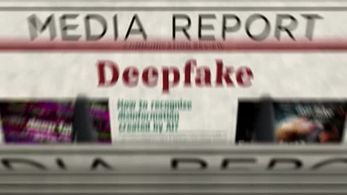Deepfake Media Report News Headline Title Animation