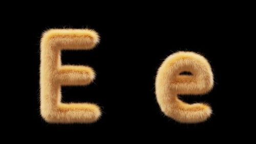 Animated Furry 3D Letter with Soft Movement