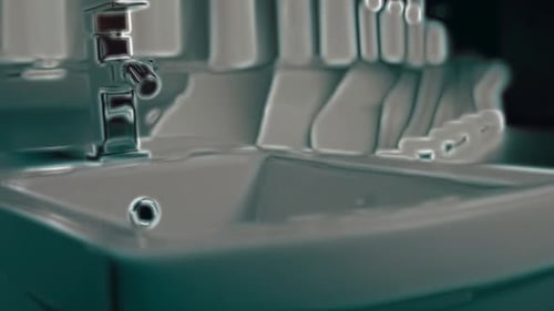 Sleek White Bidet with Chrome Faucet