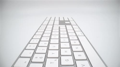 Keys of wireless keyboard macro on white background isolated 4K
