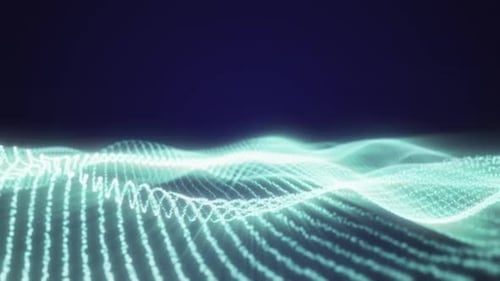 Abstract Digital Particle Wave Background Animation