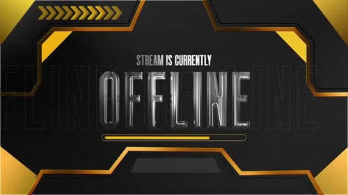 Twitch Stream Offline Overlay Animation With Orange Theme