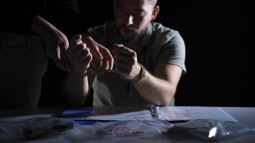 Algemando o criminoso.