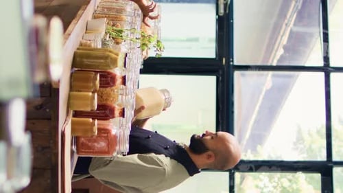 Adults Working at a Local Grocer's