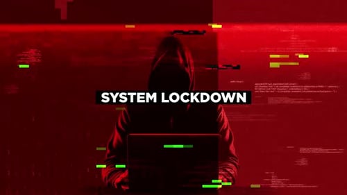 System Lockdown Warning Text On No Signal Background