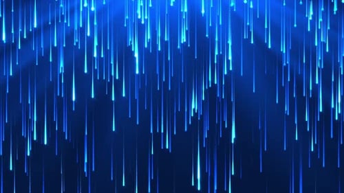 Falling Blue Digital Data Stream Background