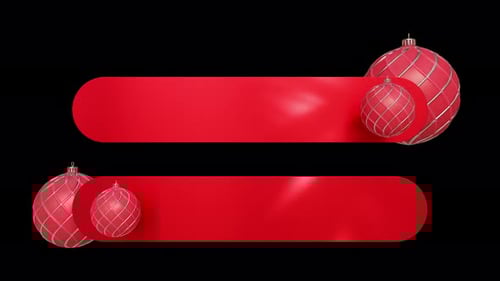 Festive Animated Christmas Ornaments Lower Thirds