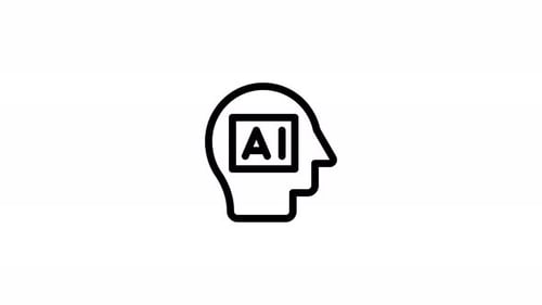 artificial intelligence line icon animation