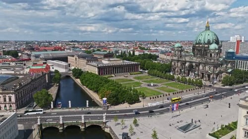 Aerial view of Altes Museum in Berlin , Germany