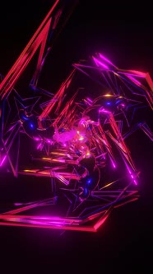 Vertical Video Entrancing and Dynamic Canvas Perfect for VJing with a Glowing Disco Background