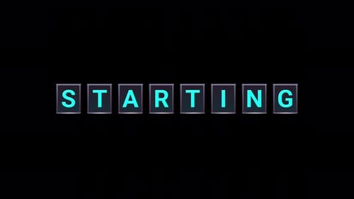 Stream Starting Soon Text Animation. Box Title Reveal. Transparent Background. Minimal Clean Look.