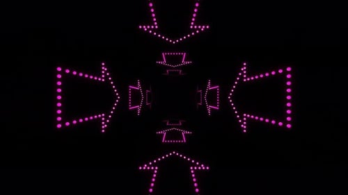 Fundo colorido de animação em loop de túnel de setas de néon