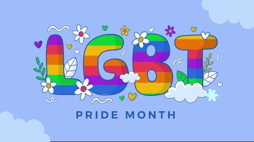 Colorful LGBT Pride Month Animated Title Reveal