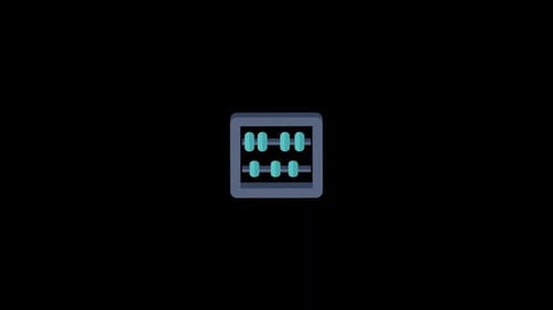 Animated Abacus Icon Animation