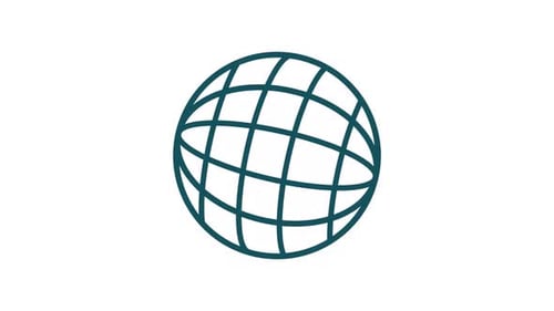 Minimalist Animated Globe Line Icon