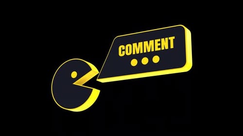 Neonfarbenes Kommentarsymbol Gelb